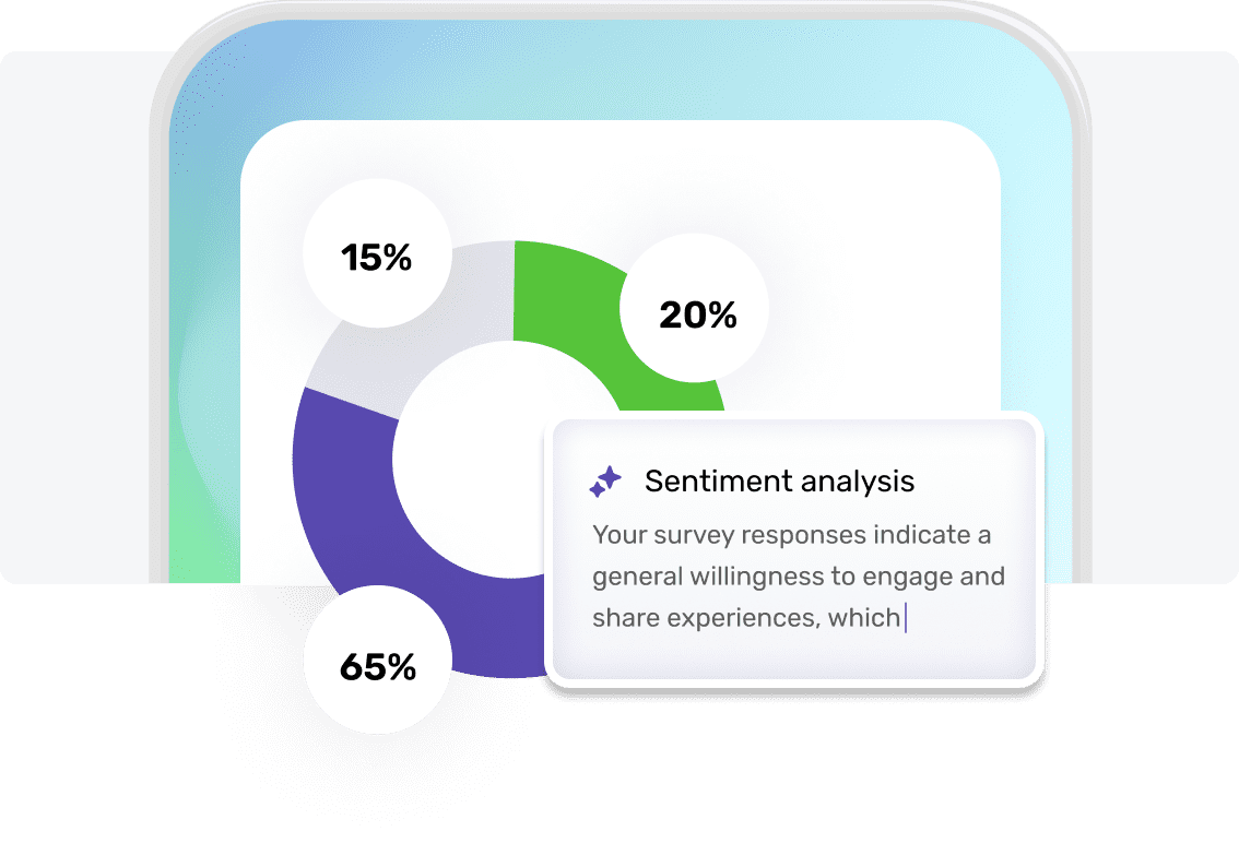 AI analyzing survey responses